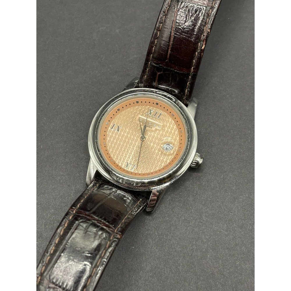 Cross Watch WMAJ35, Rose Face, Brown Leather Strap
